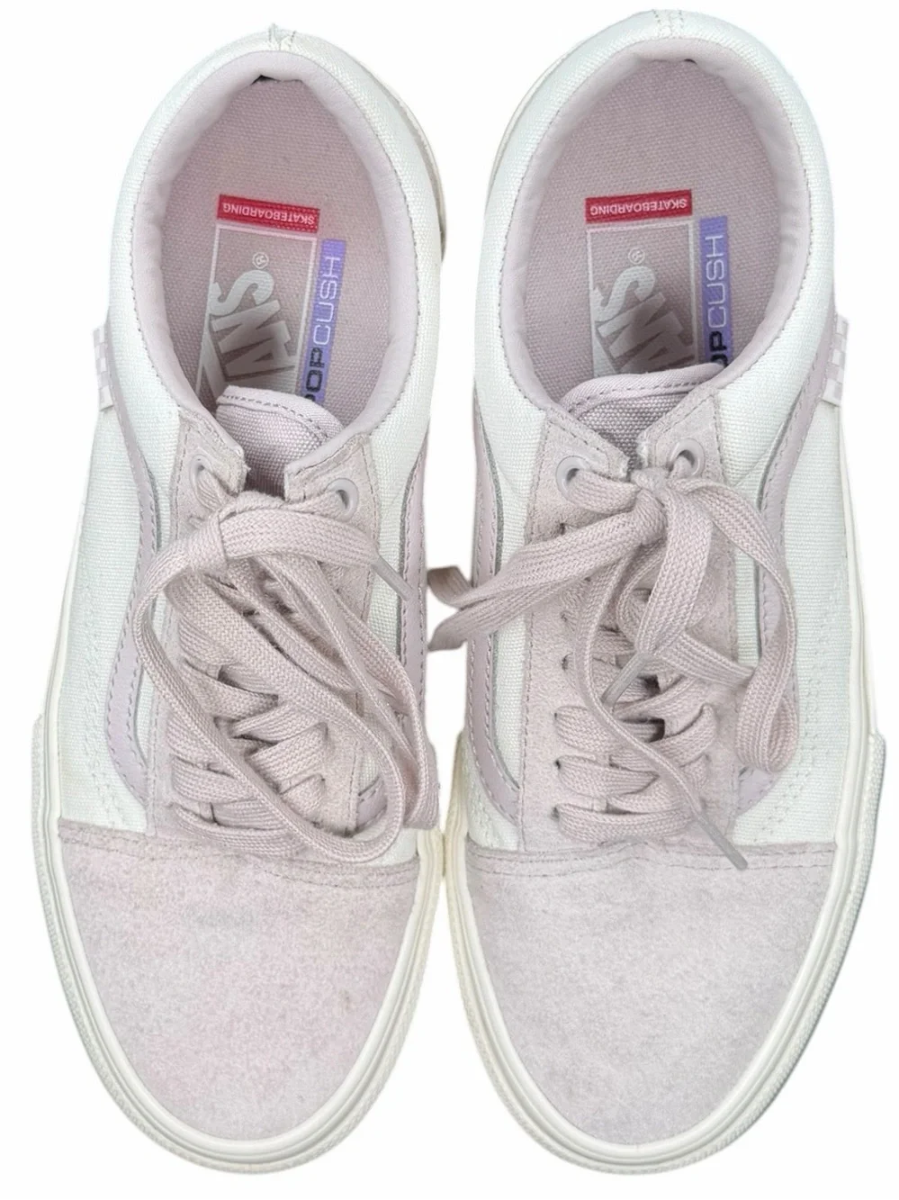 Vans Skate Old Skool Pro Lilac White Suede Canvas Sneakers Men’s 8 Women’s 9.5